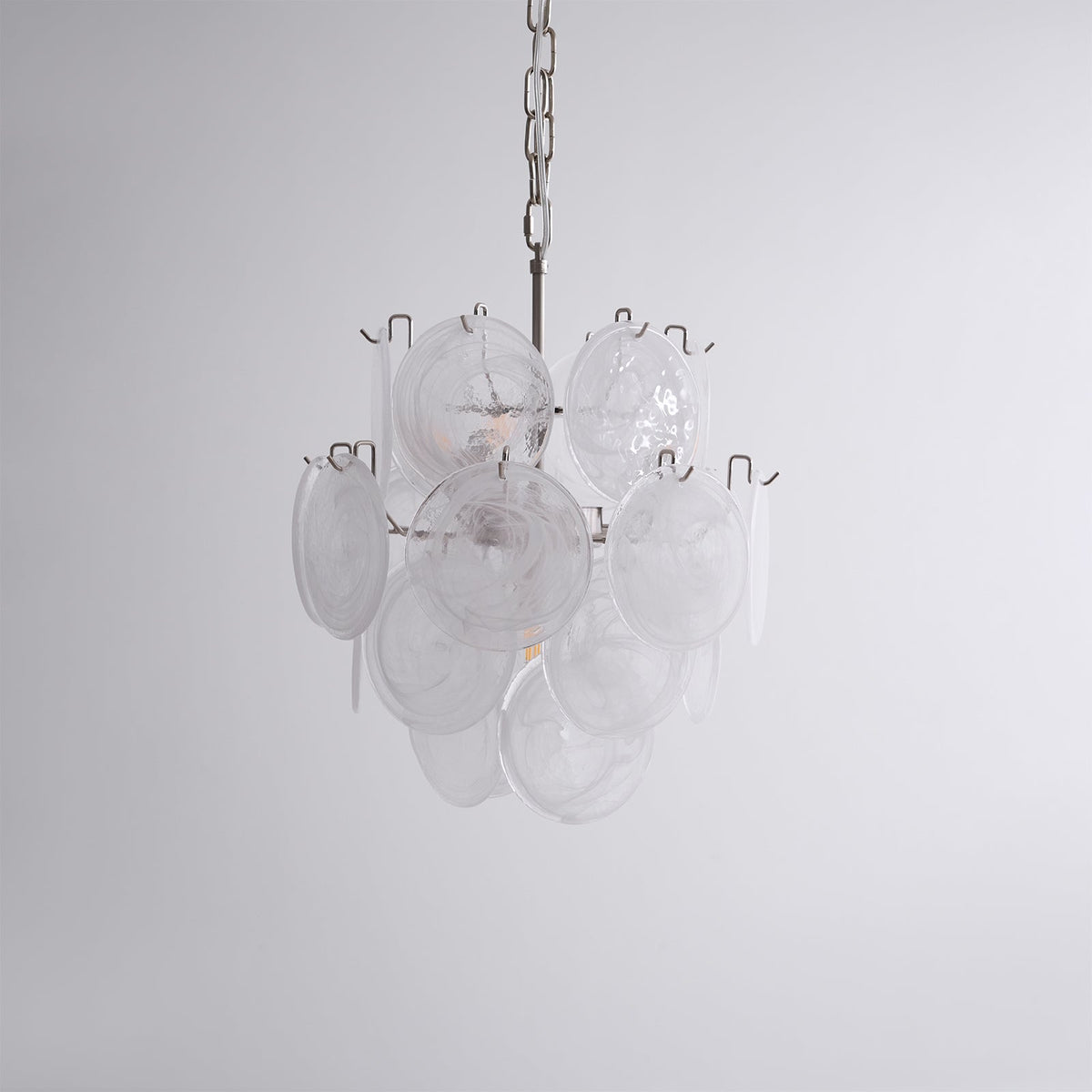 Lioruora Kronleuchter Apricot Murano-Glas-Scheiben geschichtet künstlerisch