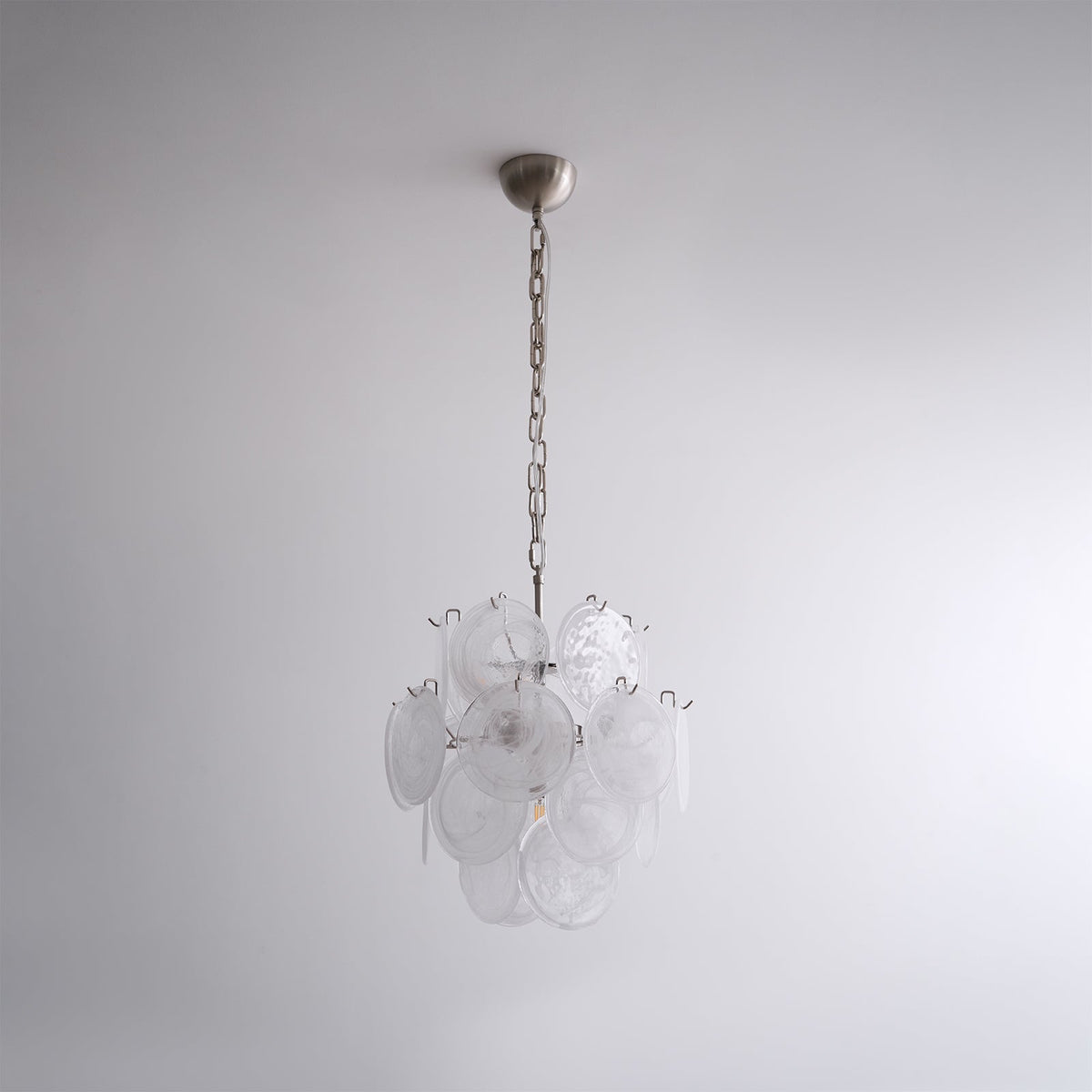 Lioruora Kronleuchter Apricot Murano-Glas-Scheiben geschichtet künstlerisch