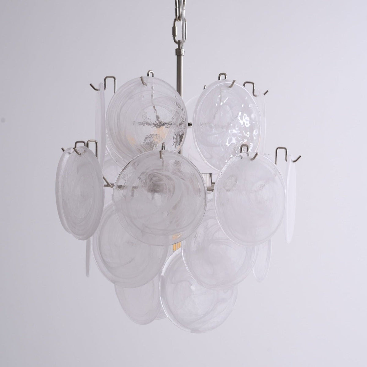 Lioruora Kronleuchter Apricot Murano-Glas-Scheiben geschichtet künstlerisch