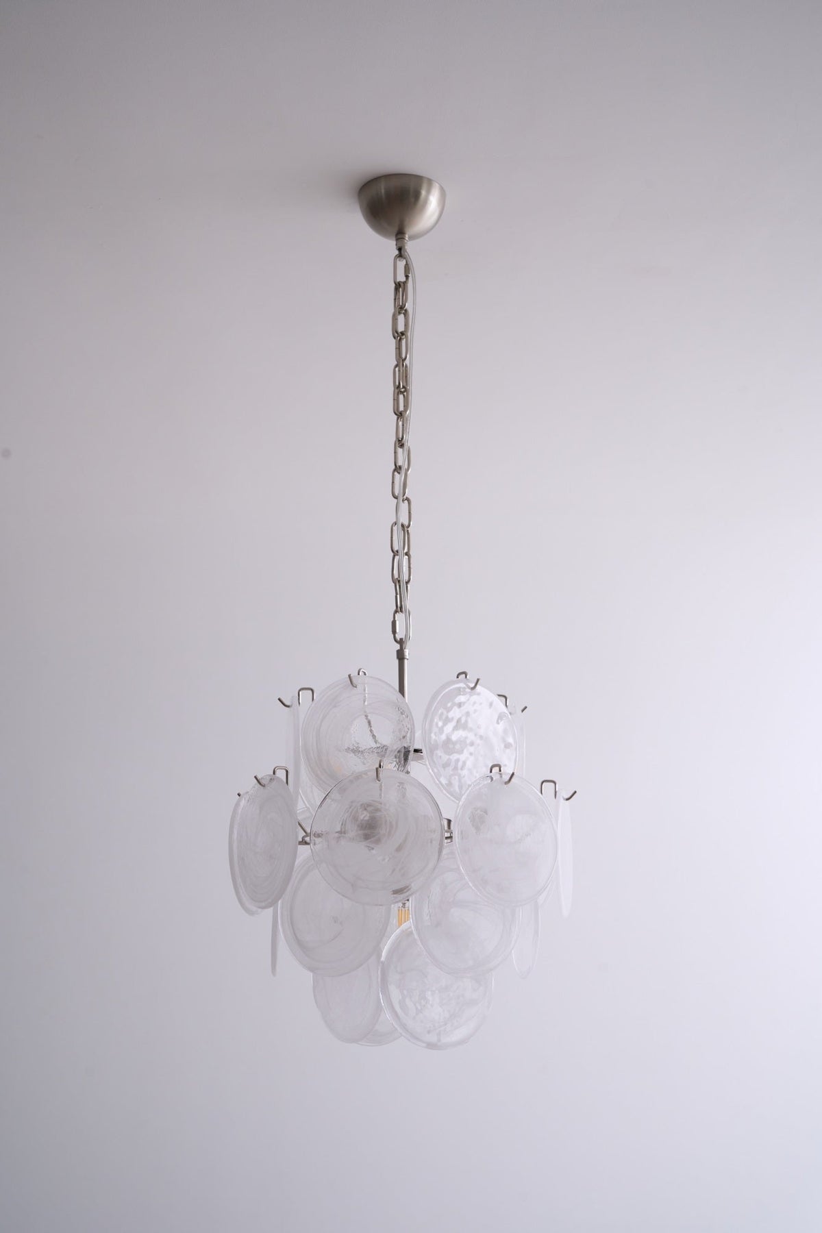 Lioruora Kronleuchter Apricot Murano-Glas-Scheiben geschichtet künstlerisch
