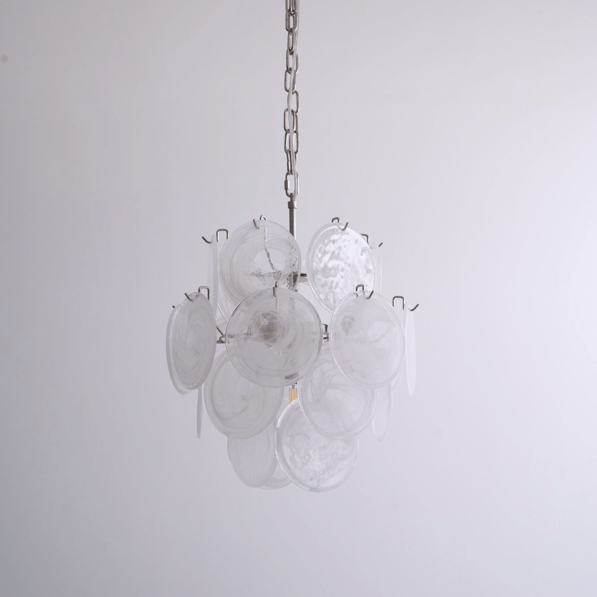Lioruora Kronleuchter Apricot Murano-Glas-Scheiben geschichtet künstlerisch