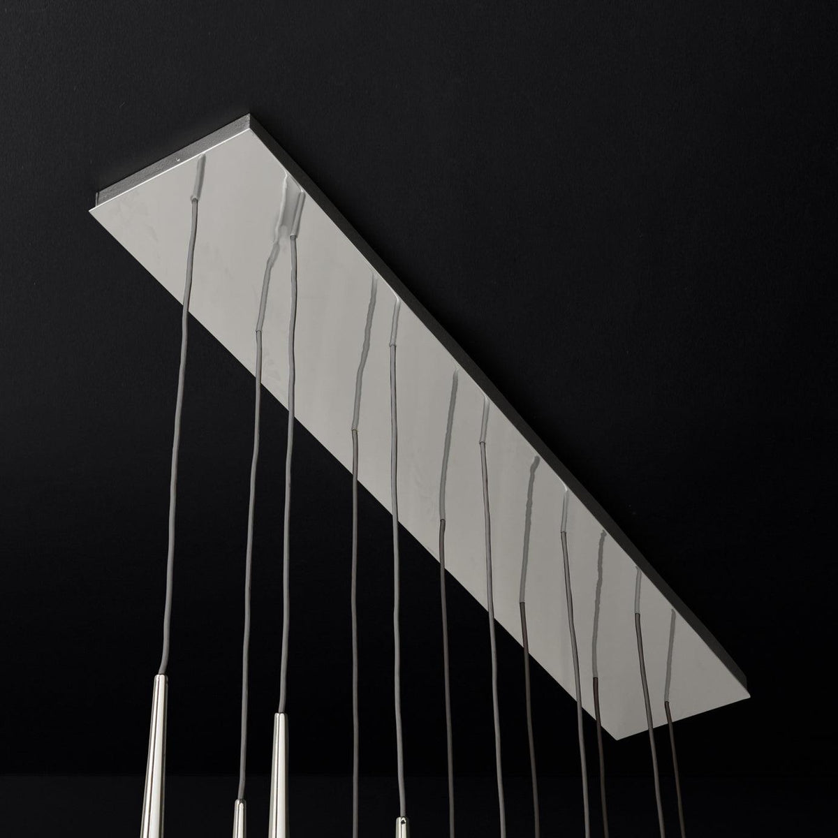 Kronleuchter mit poliertem Messing und Kristall-Lampenschirm minimalistisch