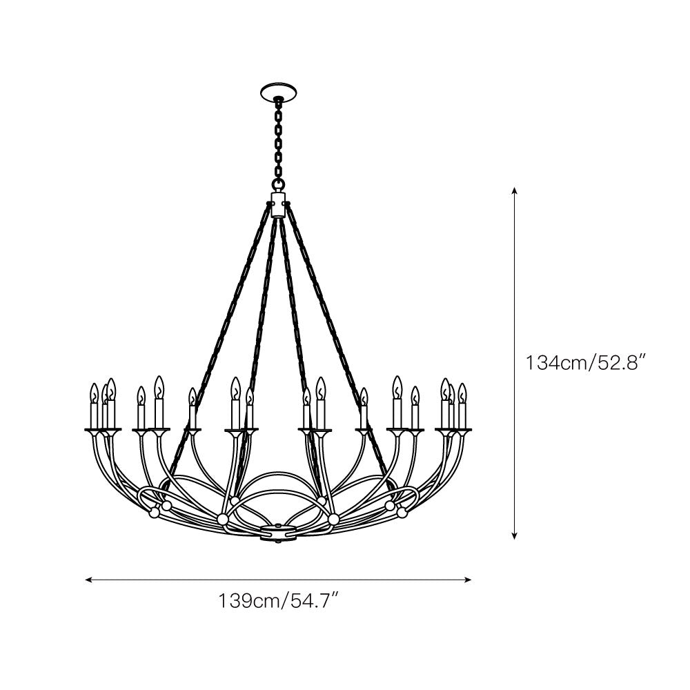Ostruvyi Kronleuchter Minimalistisch Industrial Metall