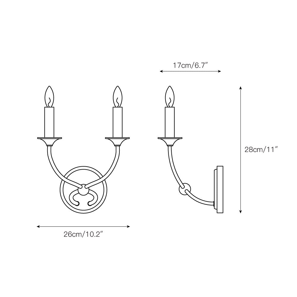 Qvistuvys moderne minimalistische Metall-Wandleuchte