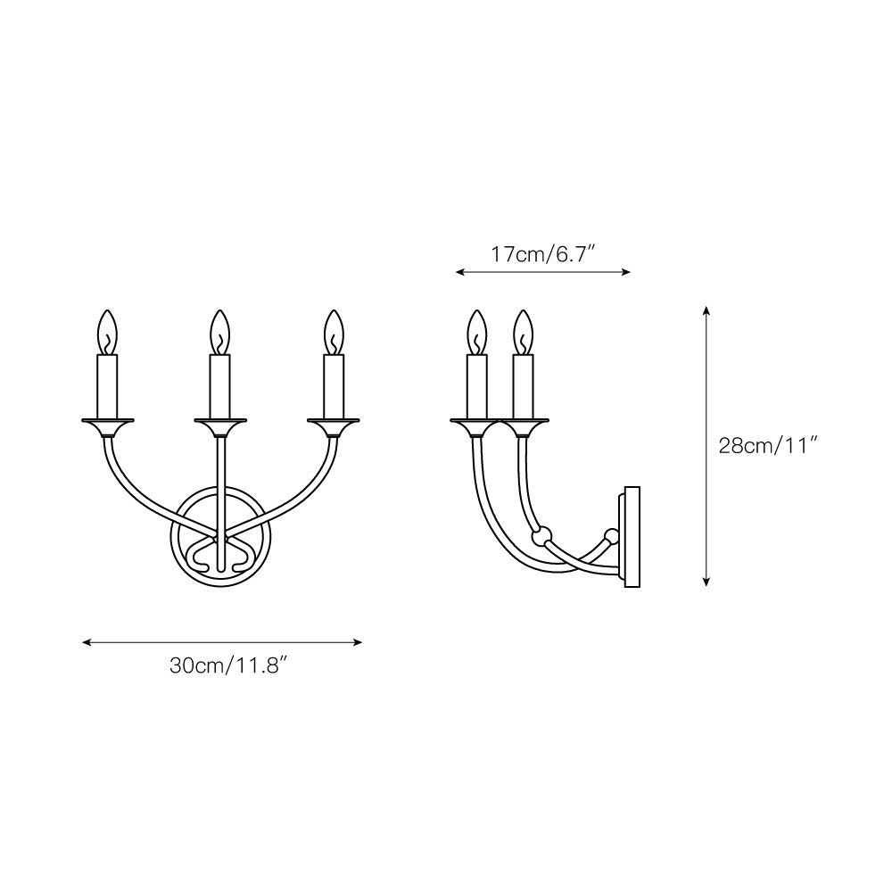 Qvistuvys moderne minimalistische Metall-Wandleuchte