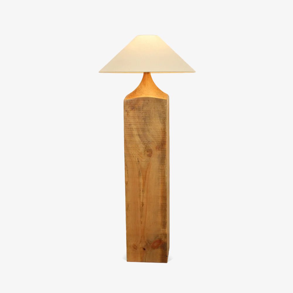 Rustica Stehleuchte aus Naturholz in Beige