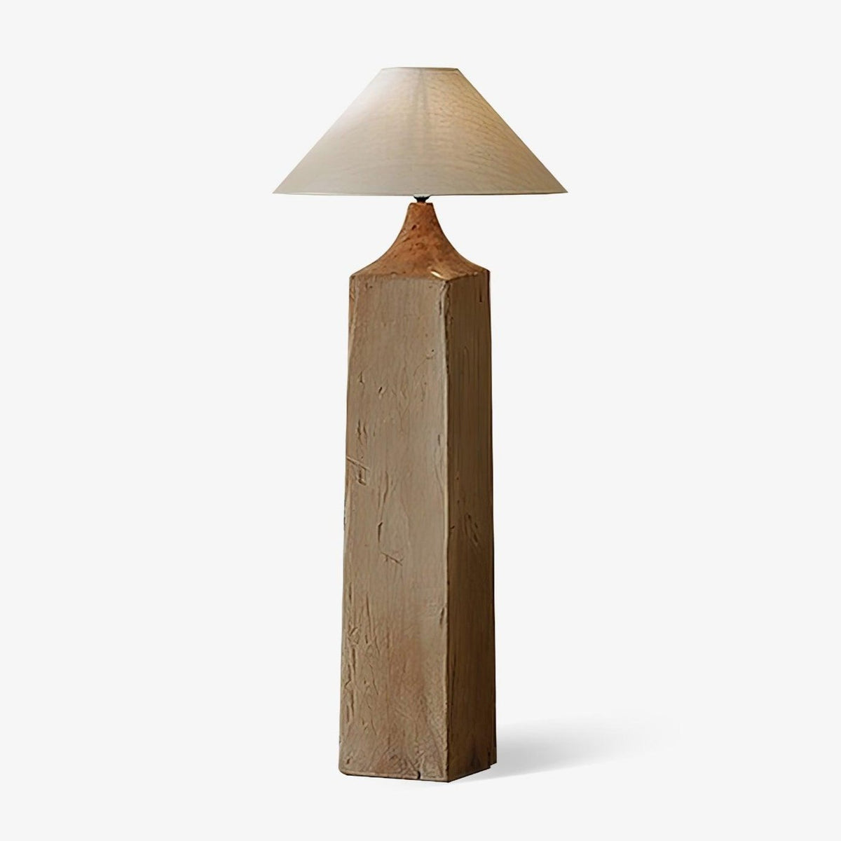 Rustica Stehleuchte aus Naturholz in Beige