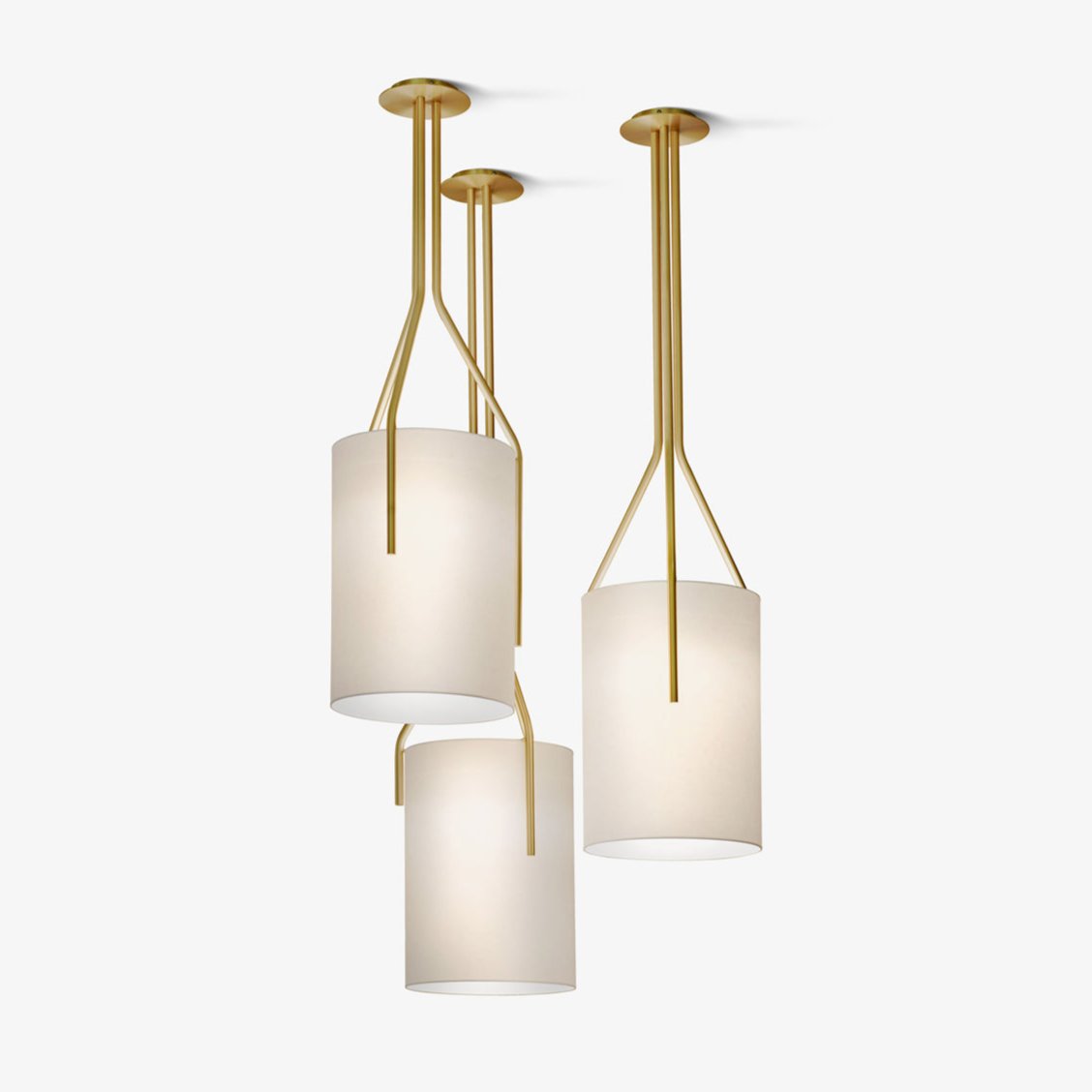 Cex Kronleuchter LED 3-Lights Messing modern