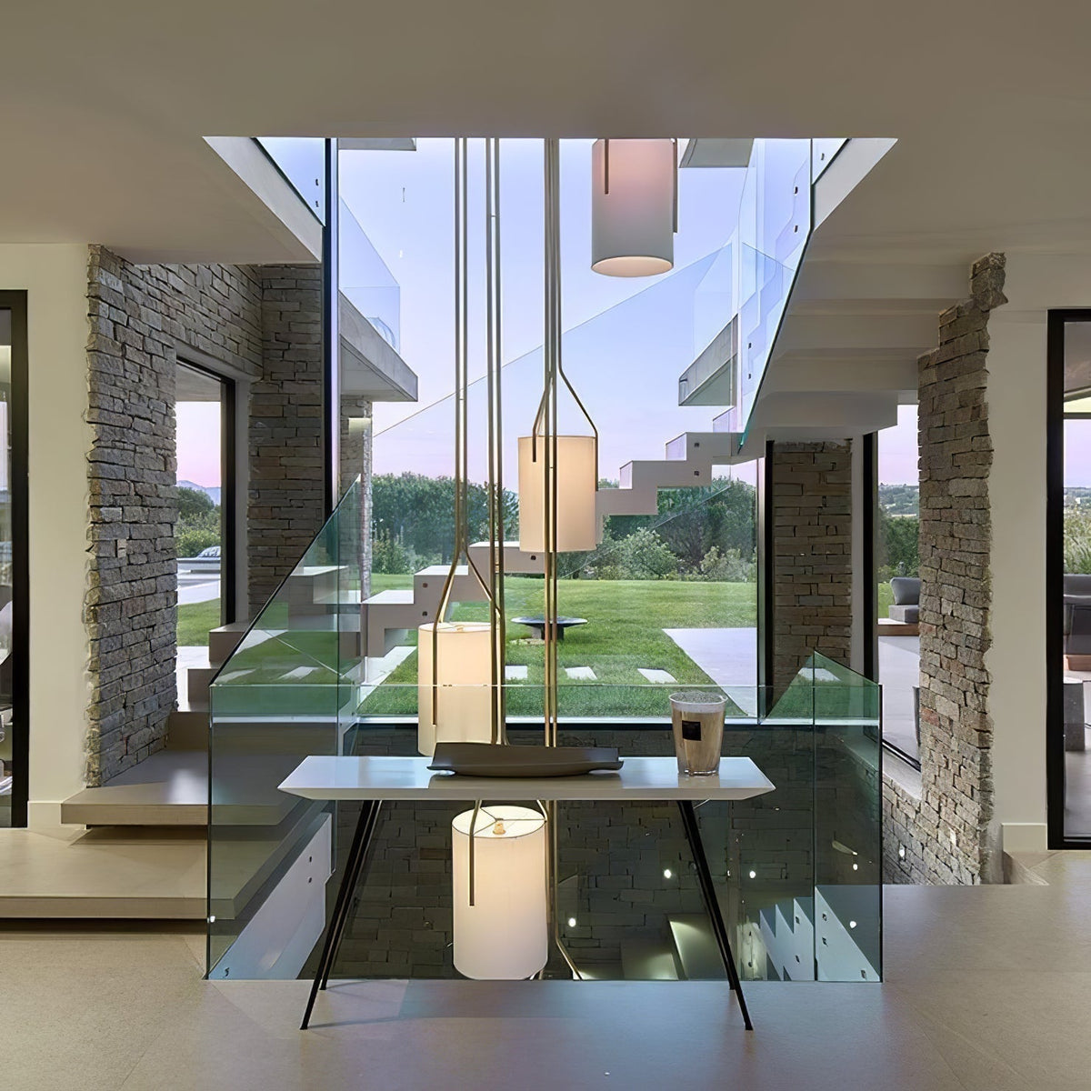Cex Kronleuchter LED 3-Lights Messing modern