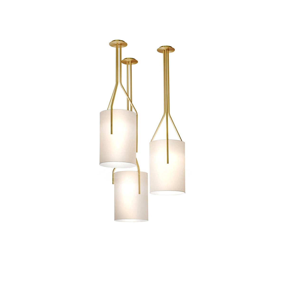 Cex Kronleuchter LED 3-Lights Messing modern