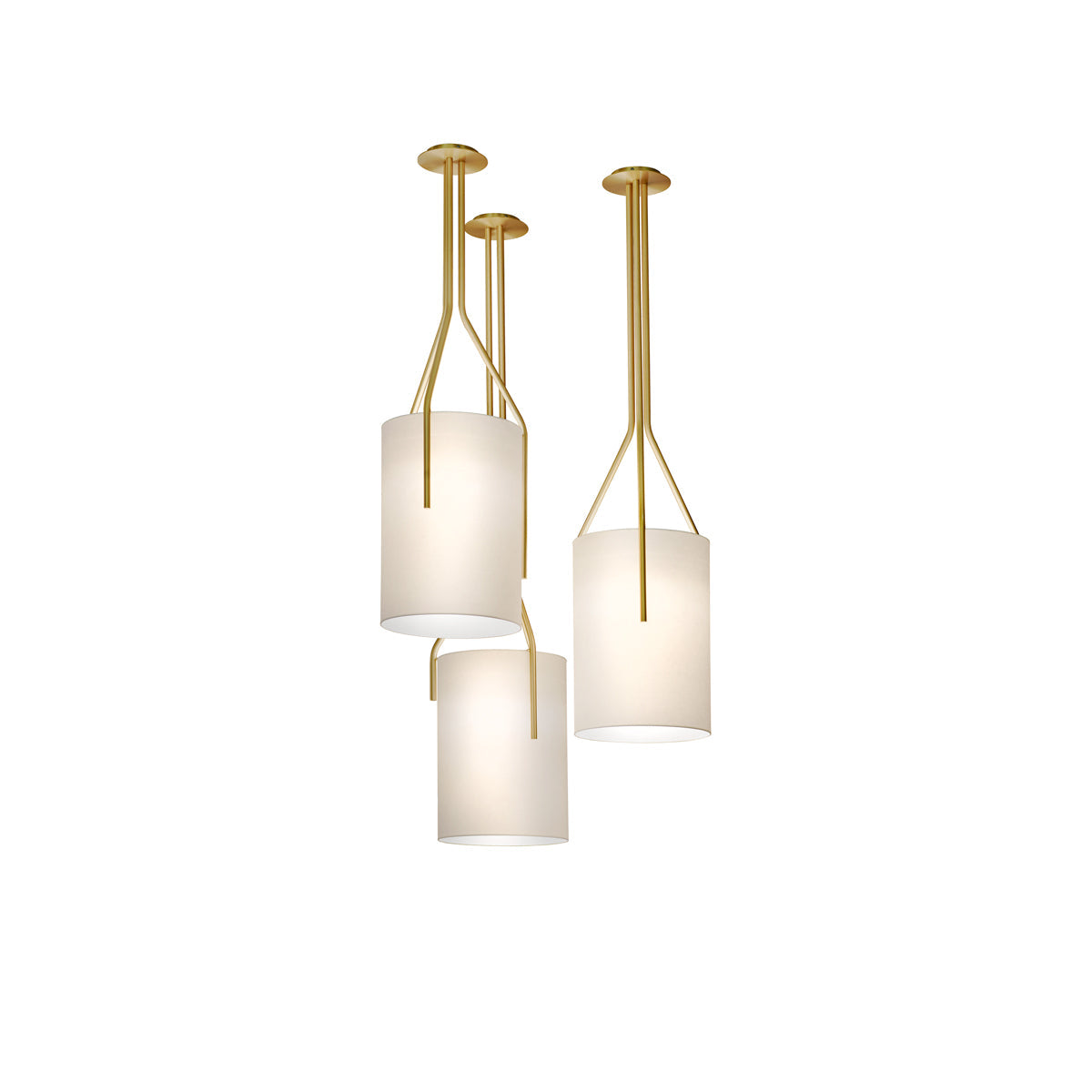 Cex Kronleuchter LED 3-Lights Messing modern