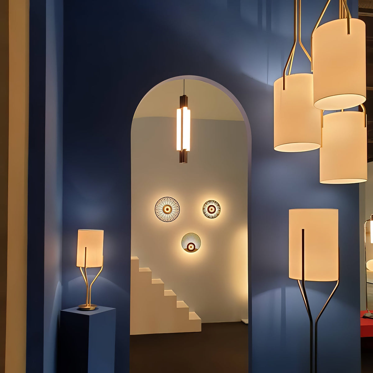 Cex Kronleuchter LED 3-Lights Messing modern