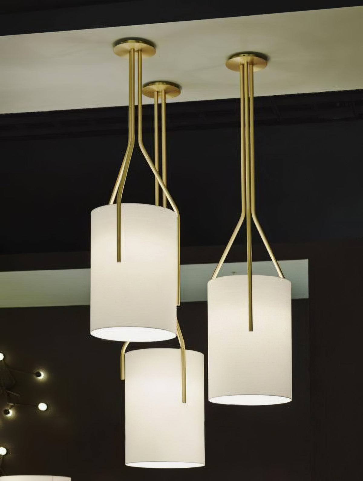 Cex Kronleuchter LED 3-Lights Messing modern