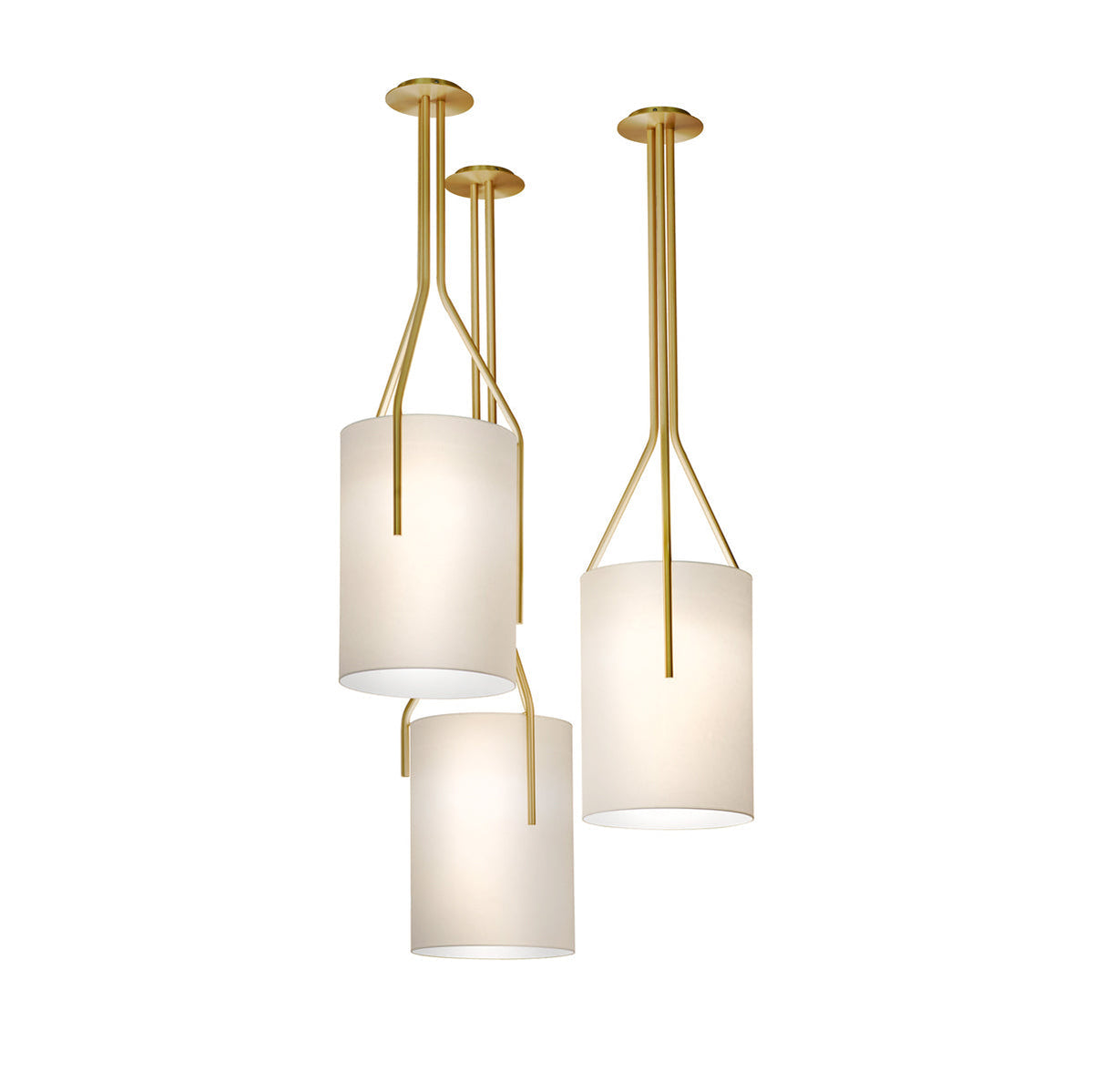 Cex Kronleuchter LED 3-Lights Messing modern