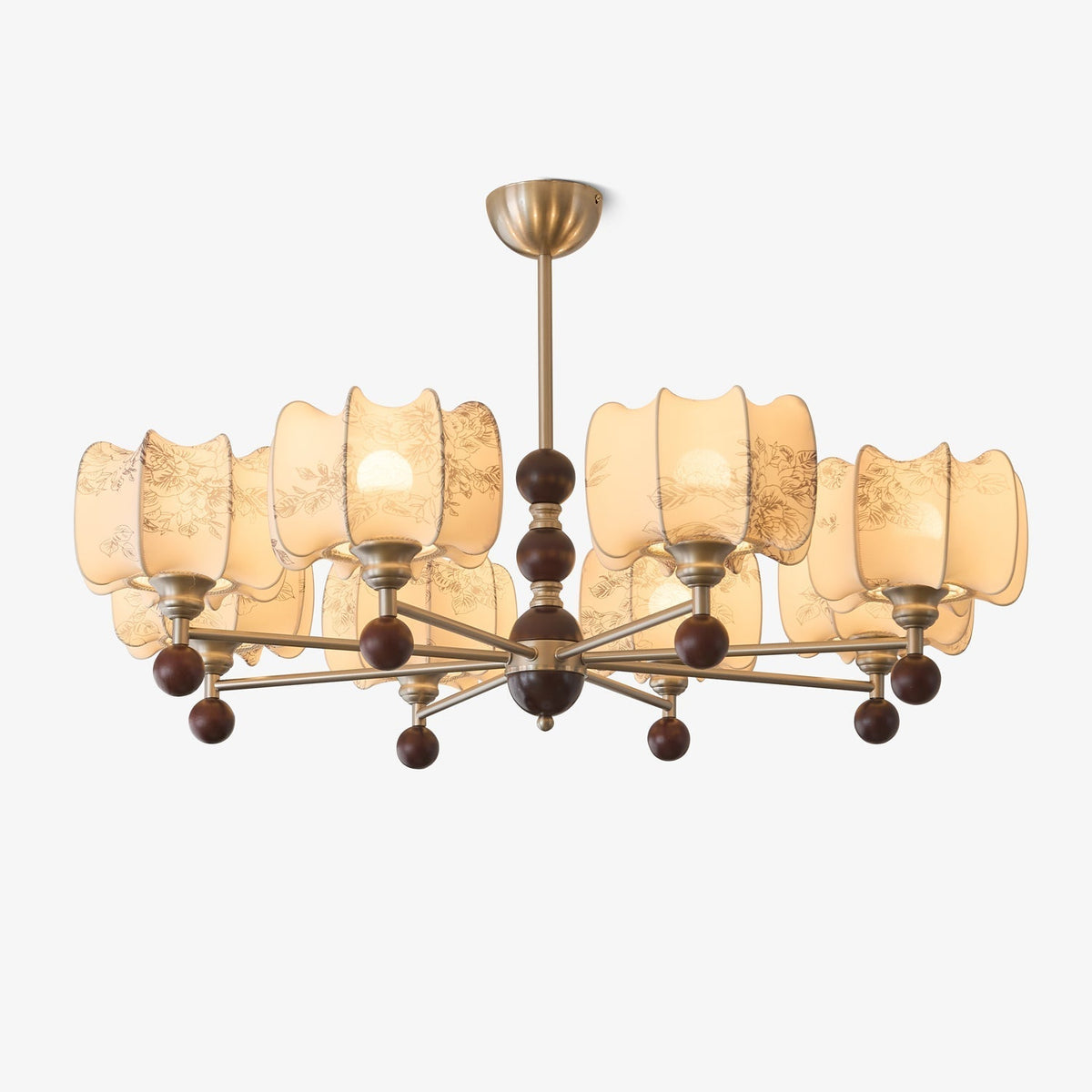 Ephaos Kronleuchter Elegance Vintage Floral aus Holz