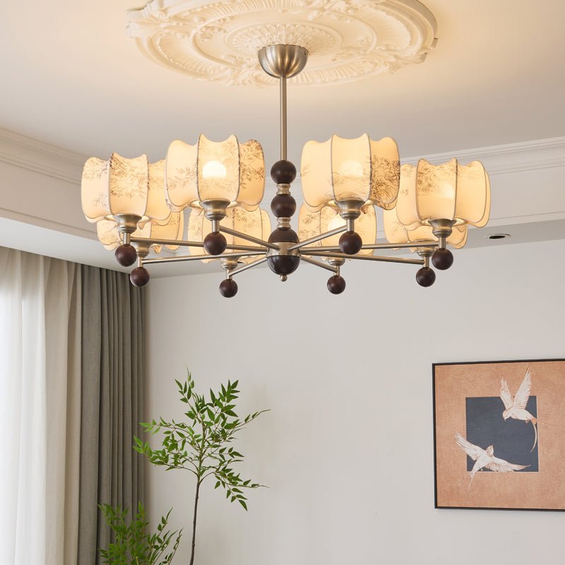 Ephaos Kronleuchter Elegance Vintage Floral aus Holz