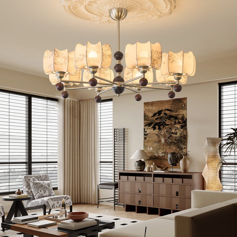 Ephaos Kronleuchter Elegance Vintage Floral aus Holz