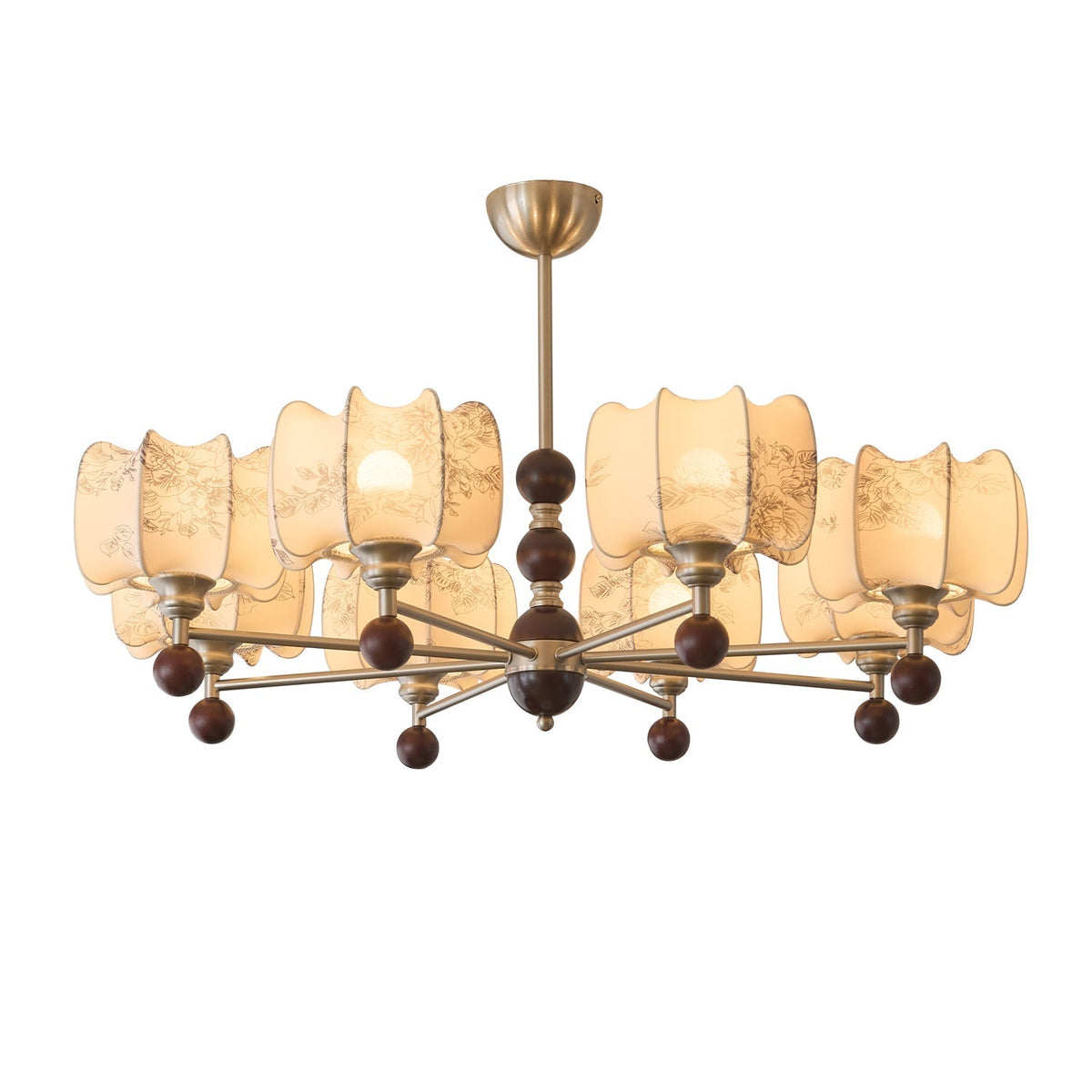 Ephaos Kronleuchter Elegance Vintage Floral aus Holz