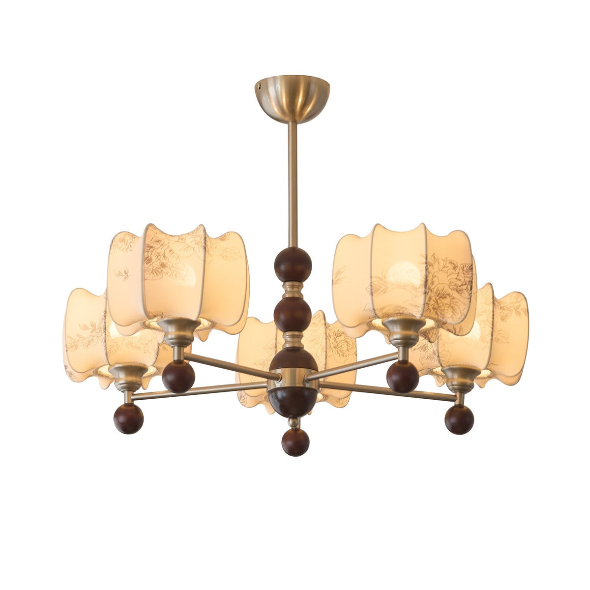 Ephaos Kronleuchter Elegance Vintage Floral aus Holz