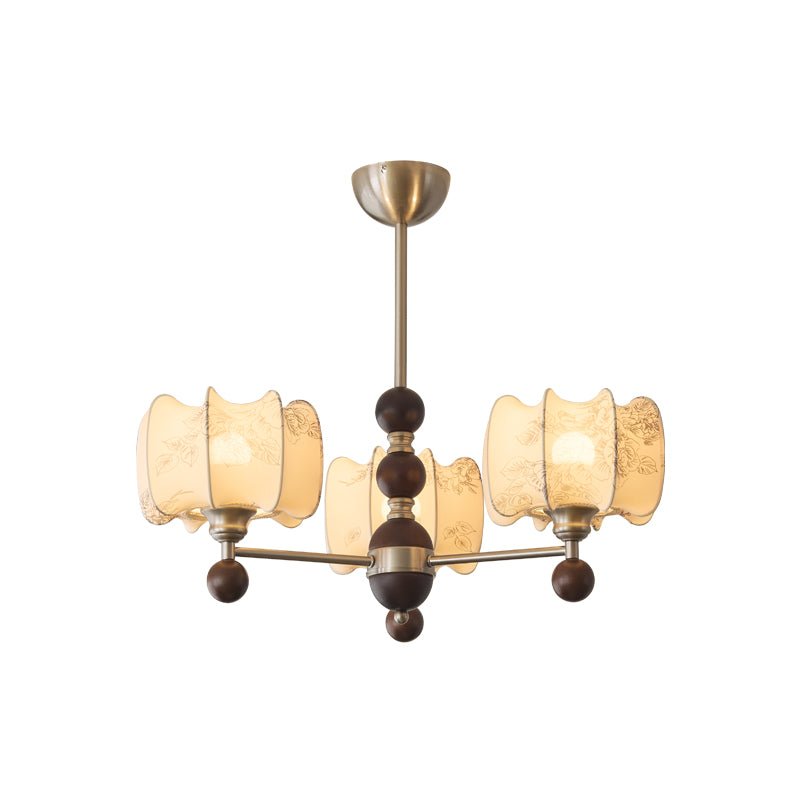 Ephaos Kronleuchter Elegance Vintage Floral aus Holz