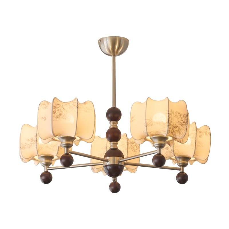Ephaos Kronleuchter Elegance Vintage Floral aus Holz