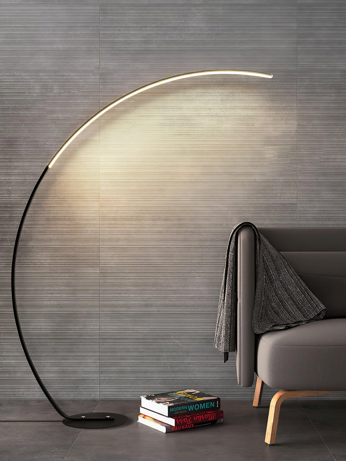 Zophaor Mid-Century-Glas- und Messing-Wandleuchte