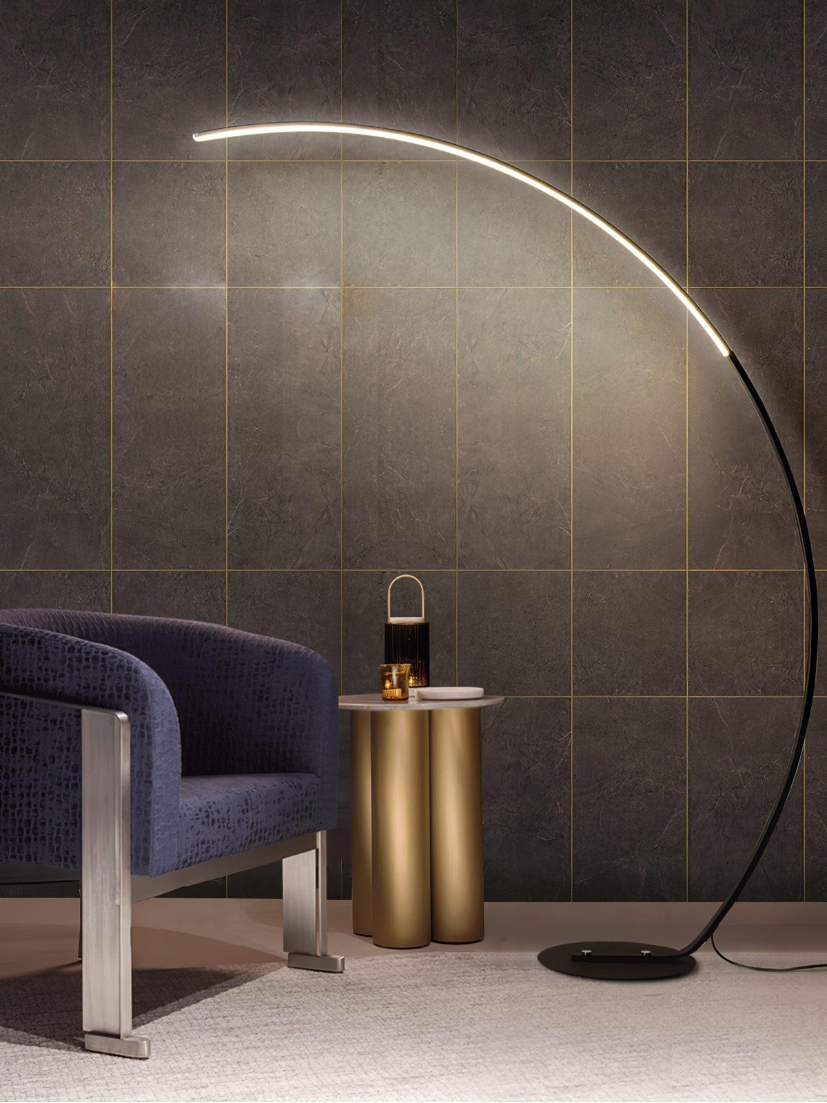 Zophaor Mid-Century-Glas- und Messing-Wandleuchte