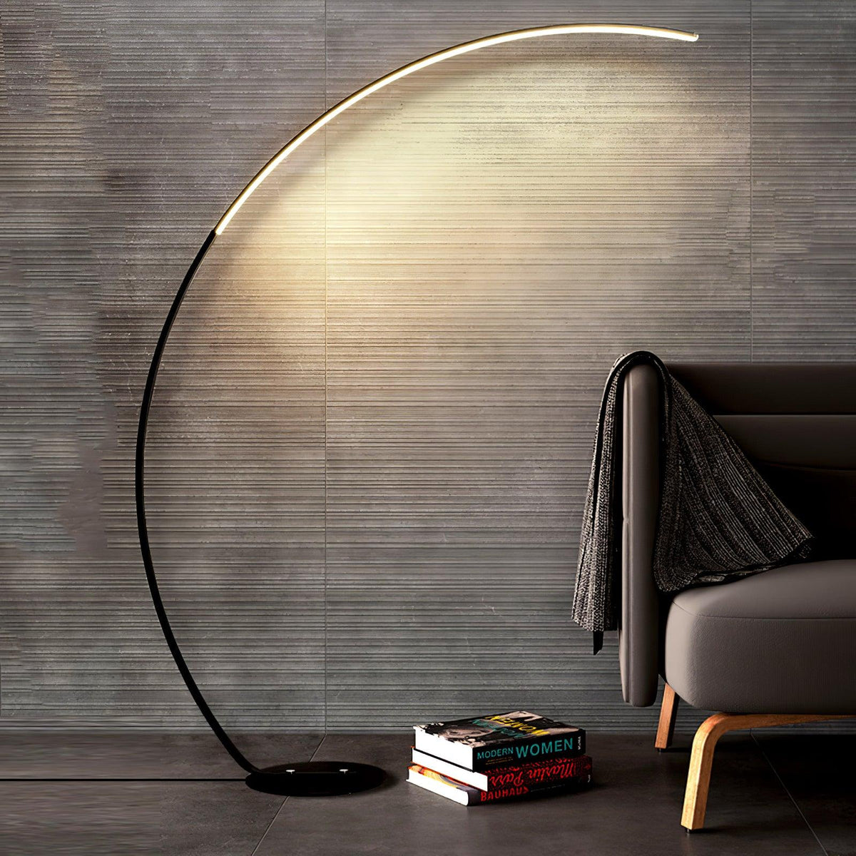 Zophaor Mid-Century-Glas- und Messing-Wandleuchte