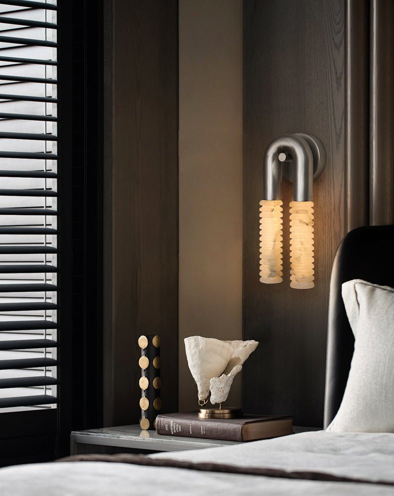 Talbe Alabaster Arc Ridge moderne Wandleuchte