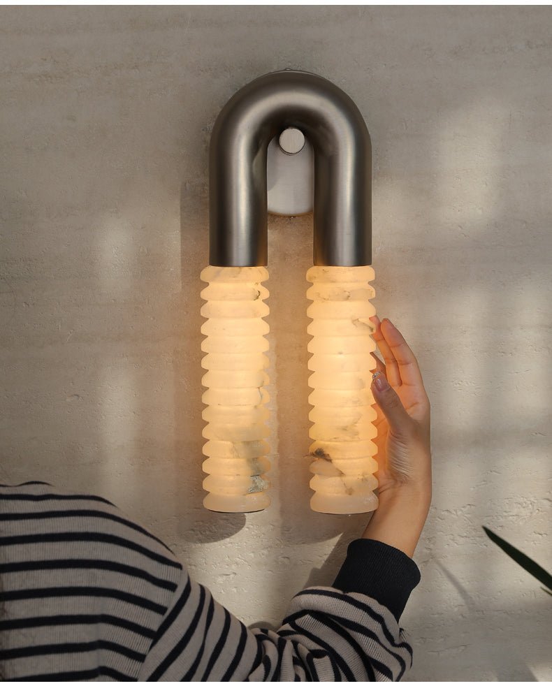 Talbe Alabaster Arc Ridge moderne Wandleuchte
