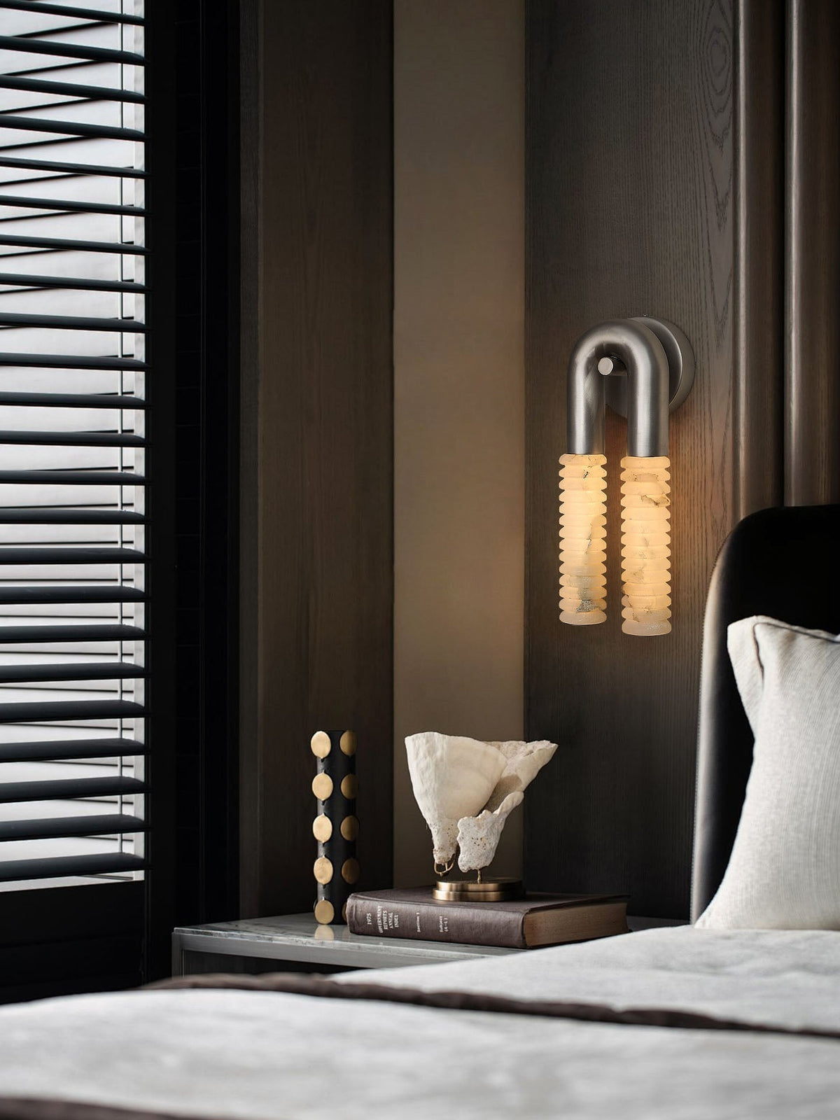 Talbe Alabaster Arc Ridge moderne Wandleuchte