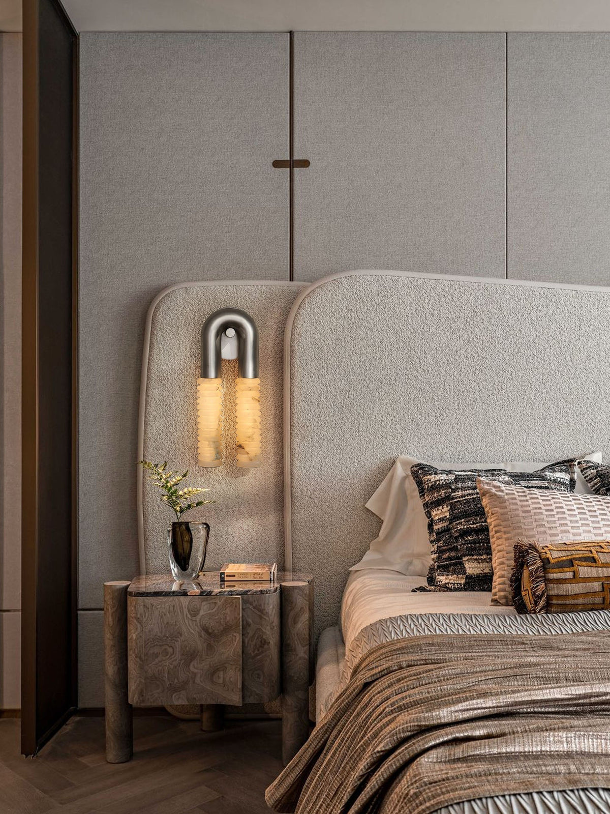 Talbe Alabaster Arc Ridge moderne Wandleuchte