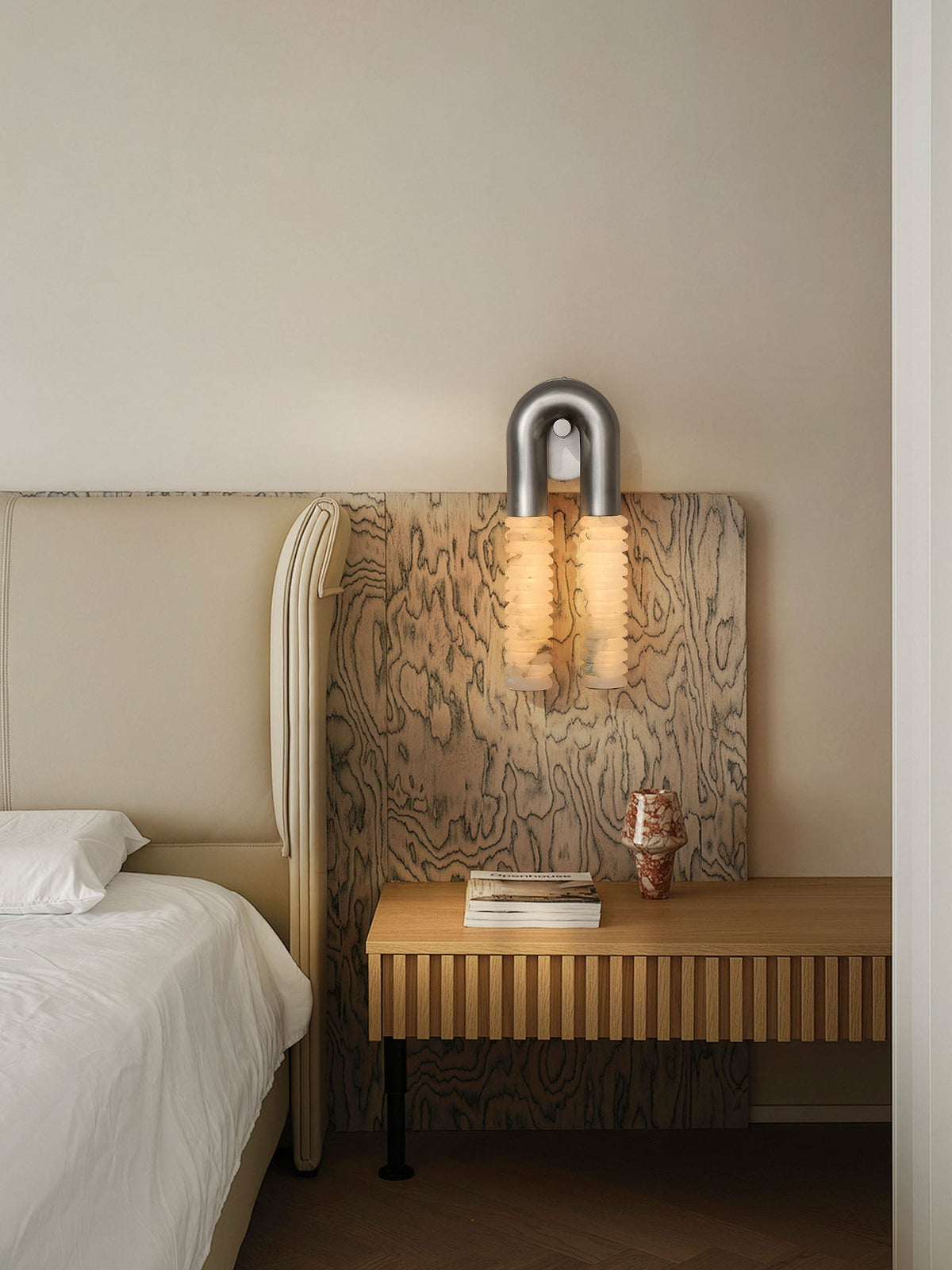 Talbe Alabaster Arc Ridge moderne Wandleuchte