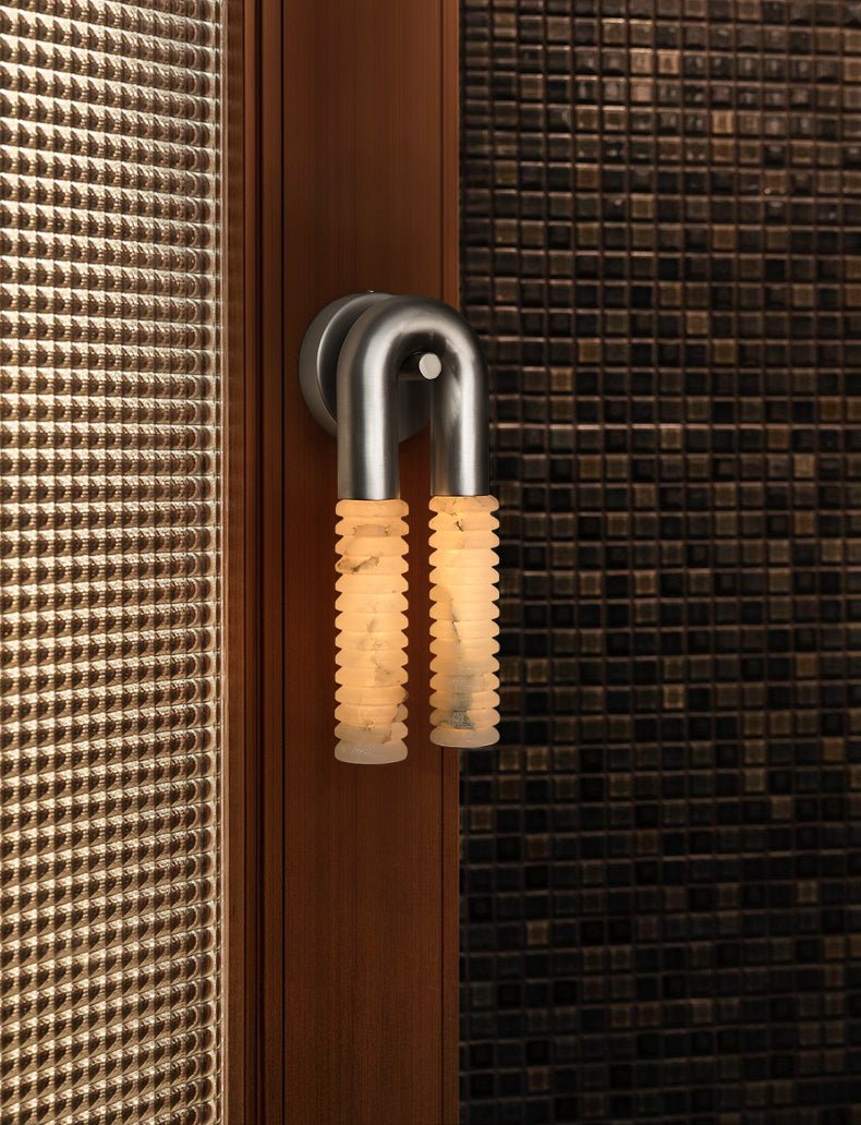 Talbe Alabaster Arc Ridge moderne Wandleuchte