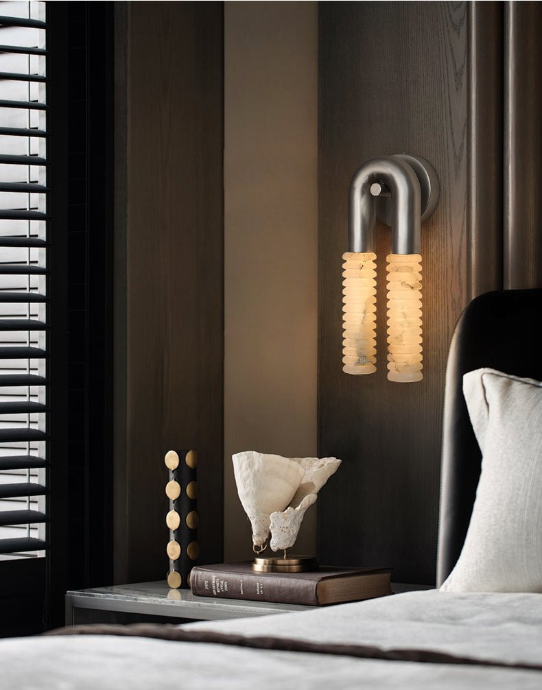 Talbe Alabaster Arc Ridge moderne Wandleuchte