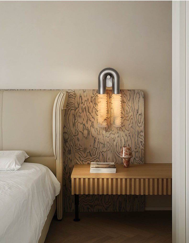 Talbe Alabaster Arc Ridge moderne Wandleuchte