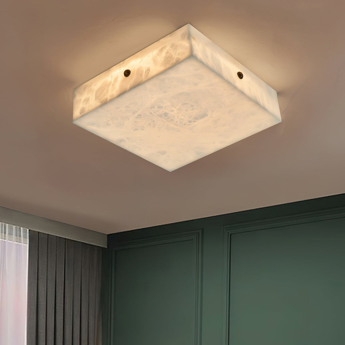 Rauduvys zeitgenössische minimalistische Alabaster-Deckenleuchte