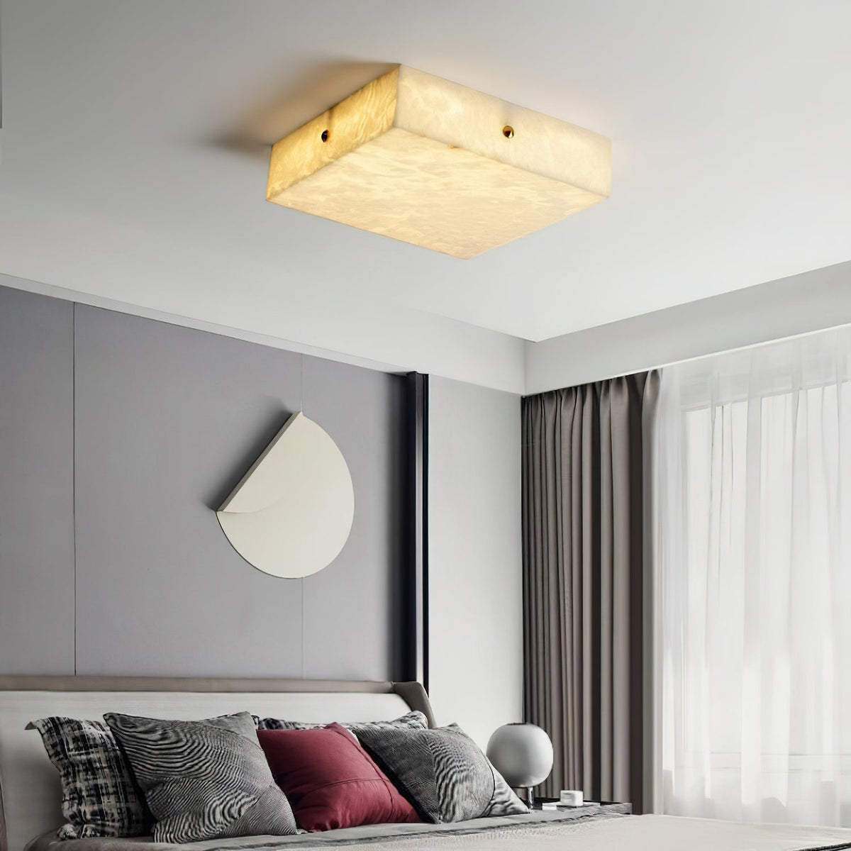 Rauduvys zeitgenössische minimalistische Alabaster-Deckenleuchte