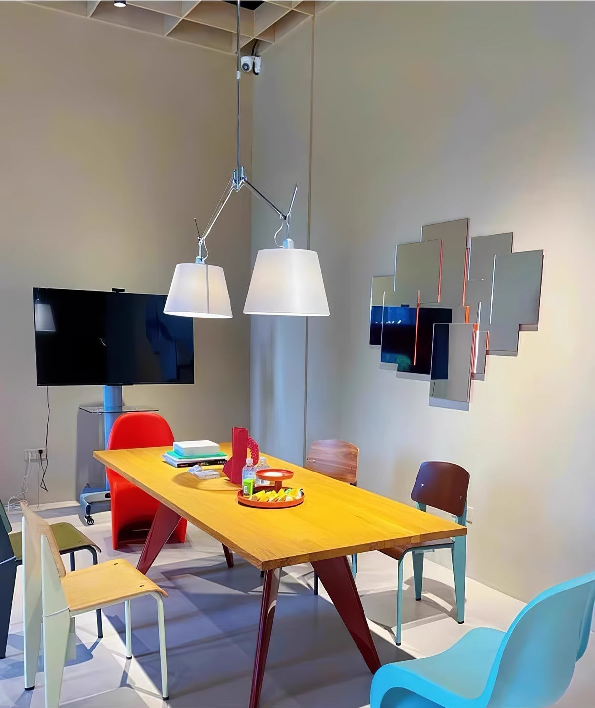 Evmirion Premium Elegance Stoff-Lampenschirm Pendelleuchte