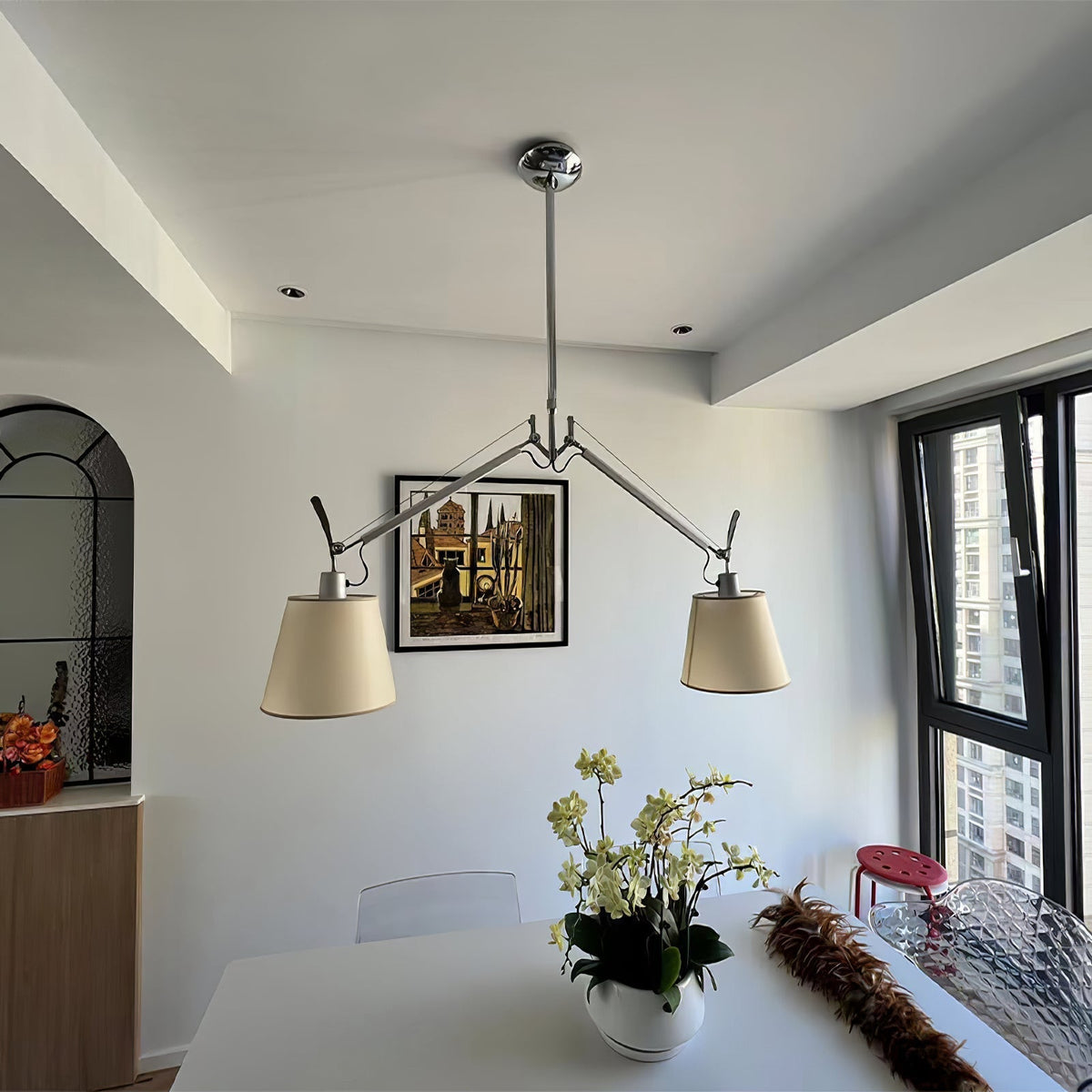 Evmirion Premium Elegance Stoff-Lampenschirm Pendelleuchte