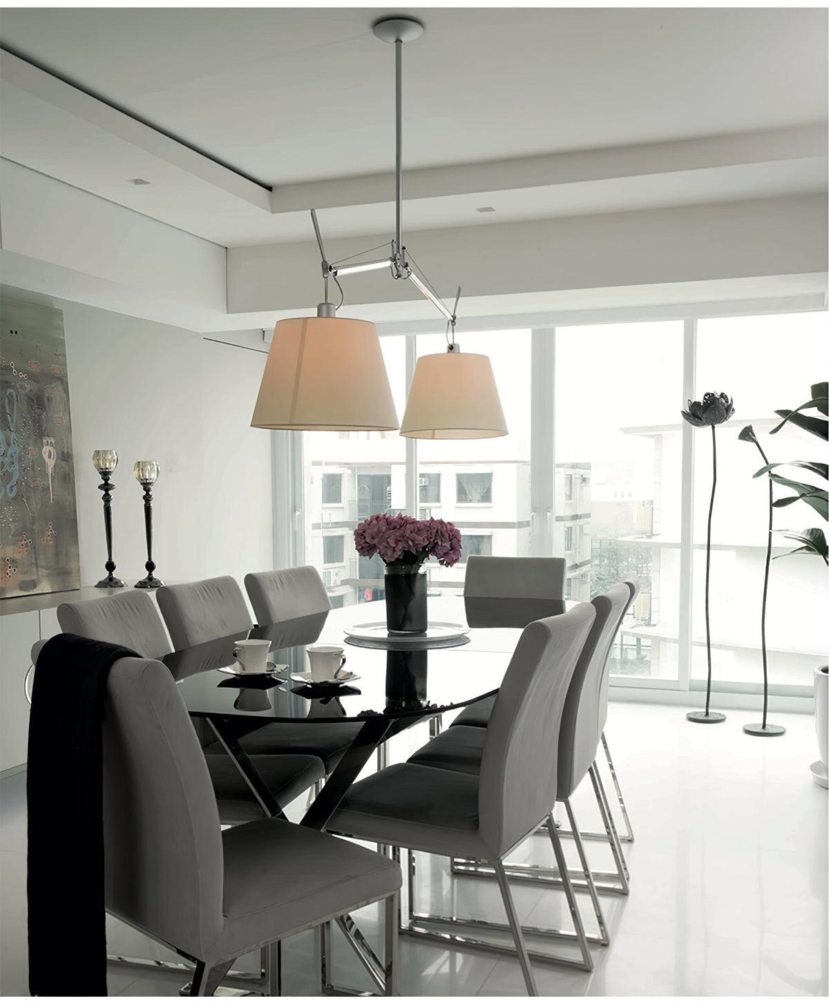 Evmirion Premium Elegance Stoff-Lampenschirm Pendelleuchte