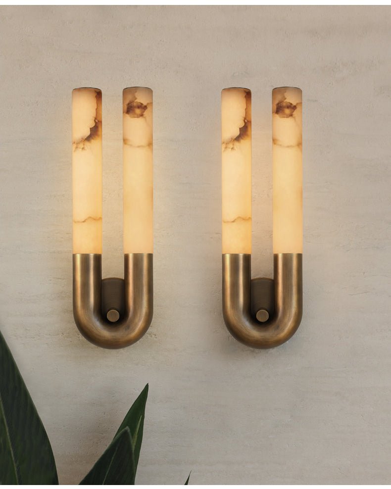 Orvella Arch Alabaster Wandleuchte