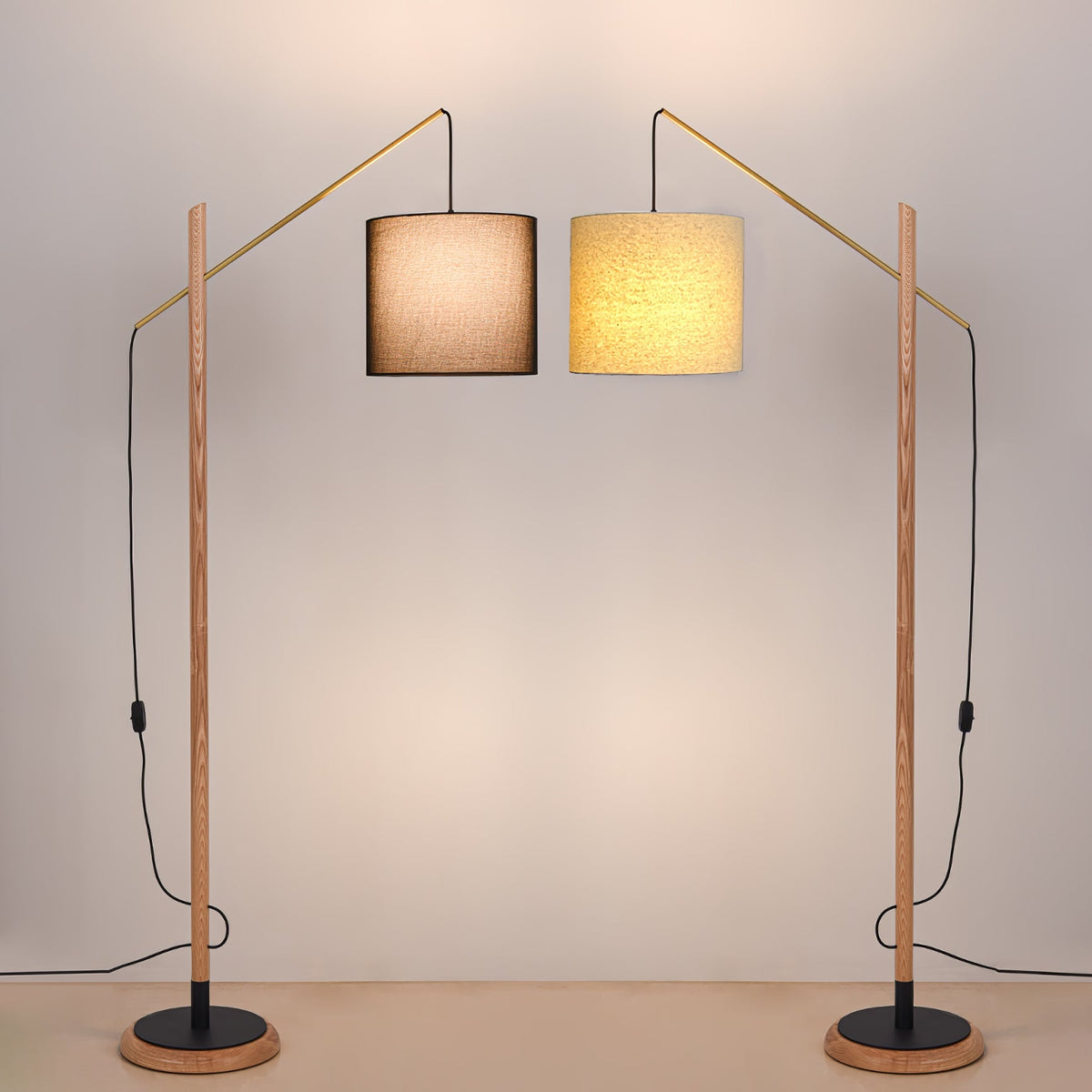 Nyvariol Minimalistische Stehleuchte aus Holz