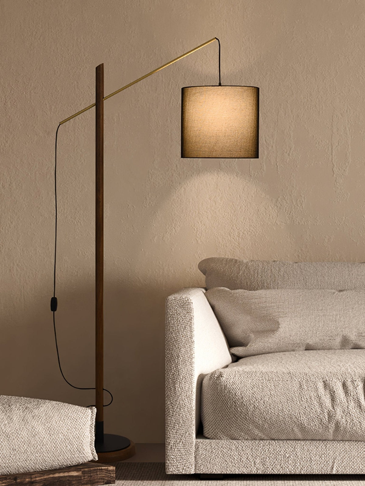 Nyvariol Minimalistische Stehleuchte aus Holz