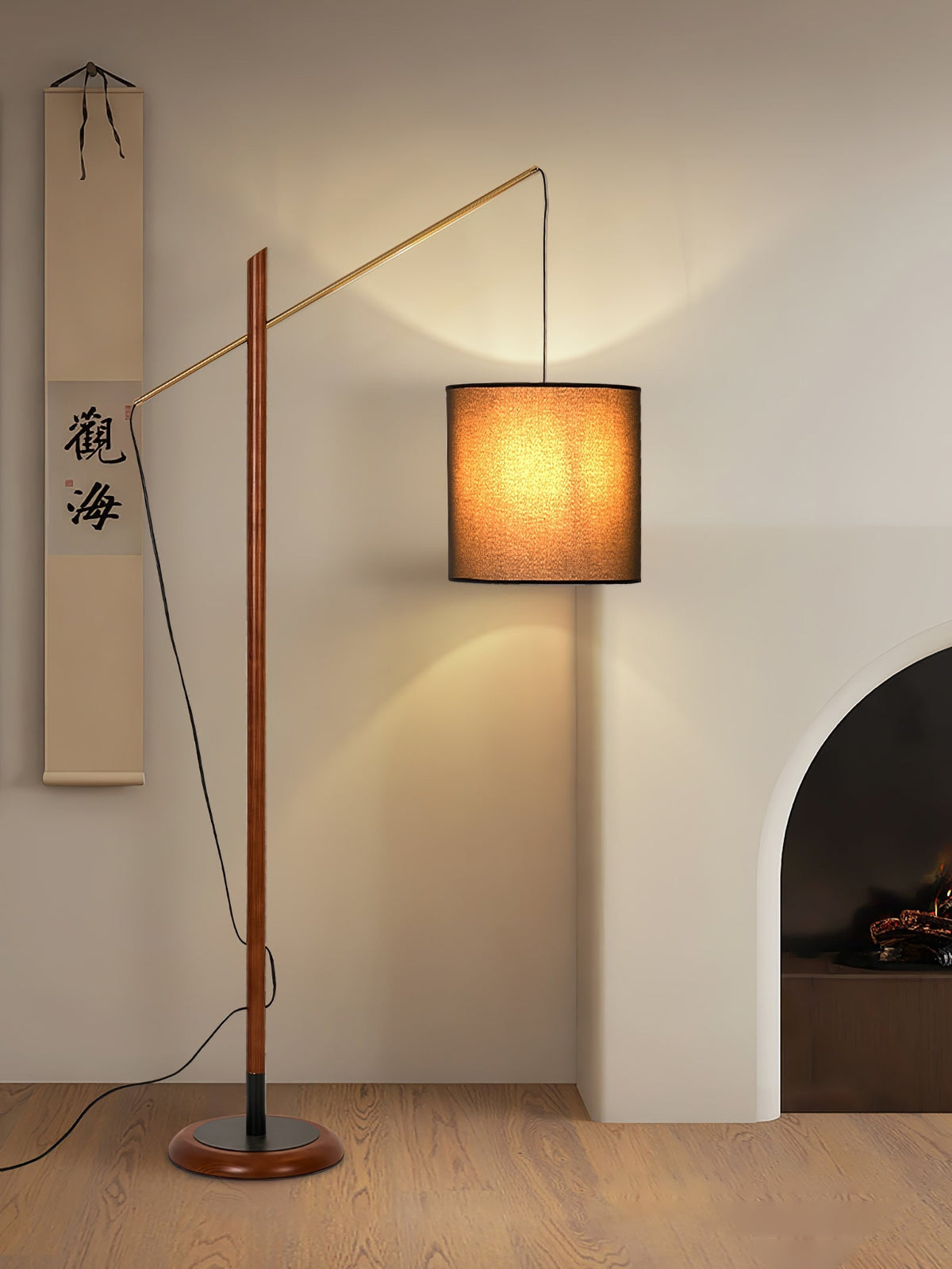 Nyvariol Minimalistische Stehleuchte aus Holz