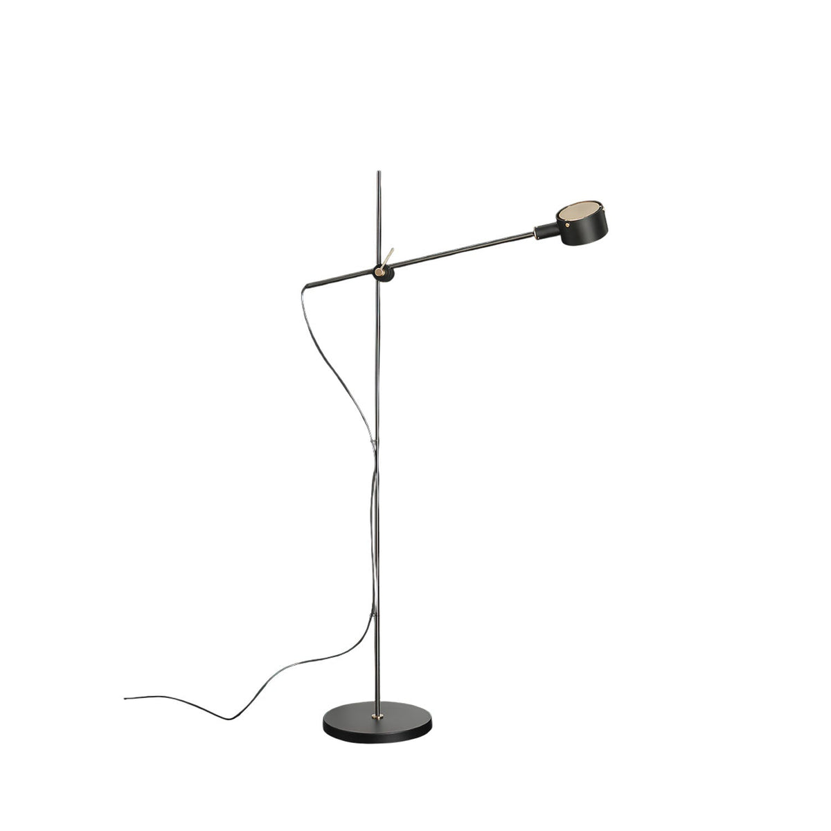 Arclen verstellbare Stehleuchte mit Gegengewicht und horizontaler Arm in dunklem Bronze