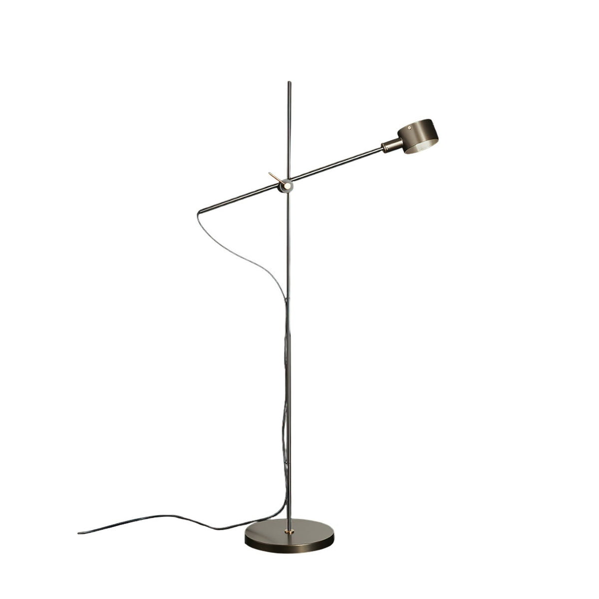 Arclen verstellbare Stehleuchte mit Gegengewicht und horizontaler Arm in dunklem Bronze
