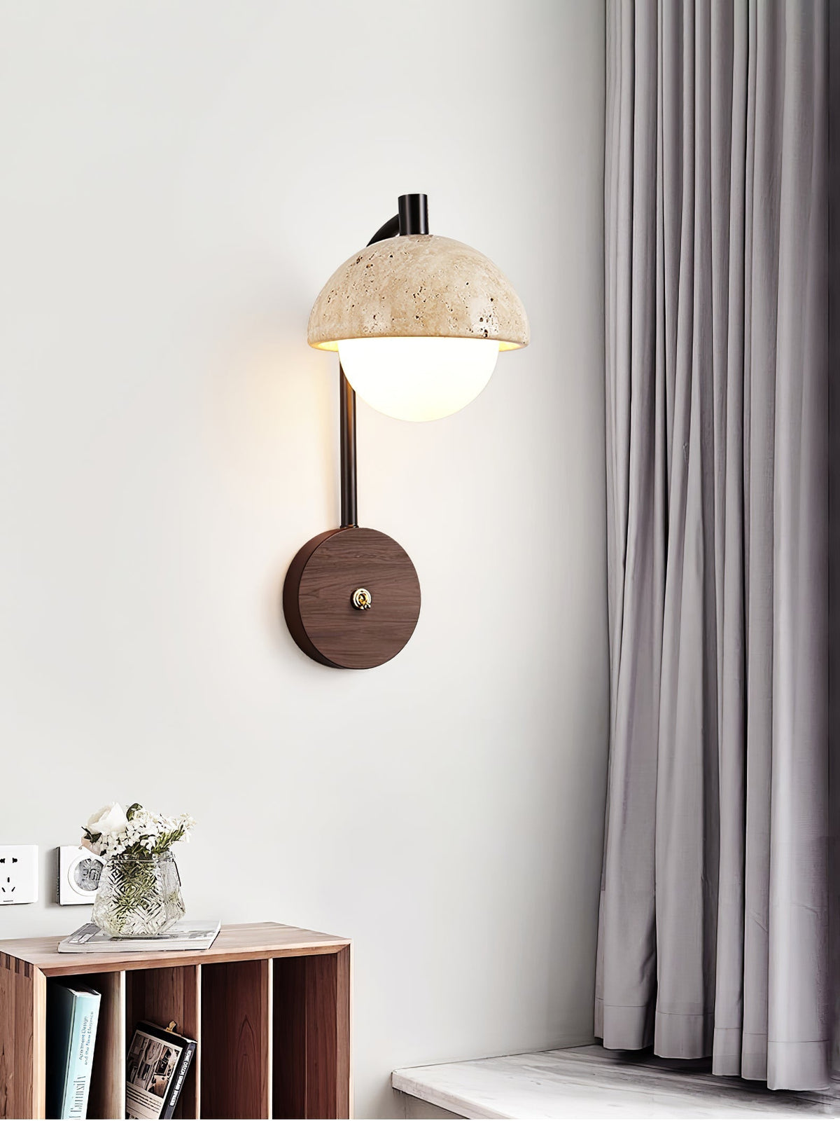 Ormaren Travertine Wandleuchte