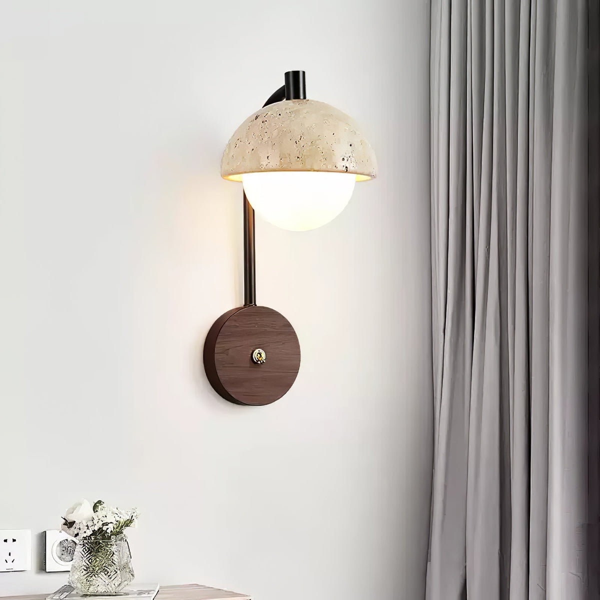 Ormaren Travertine Wandleuchte