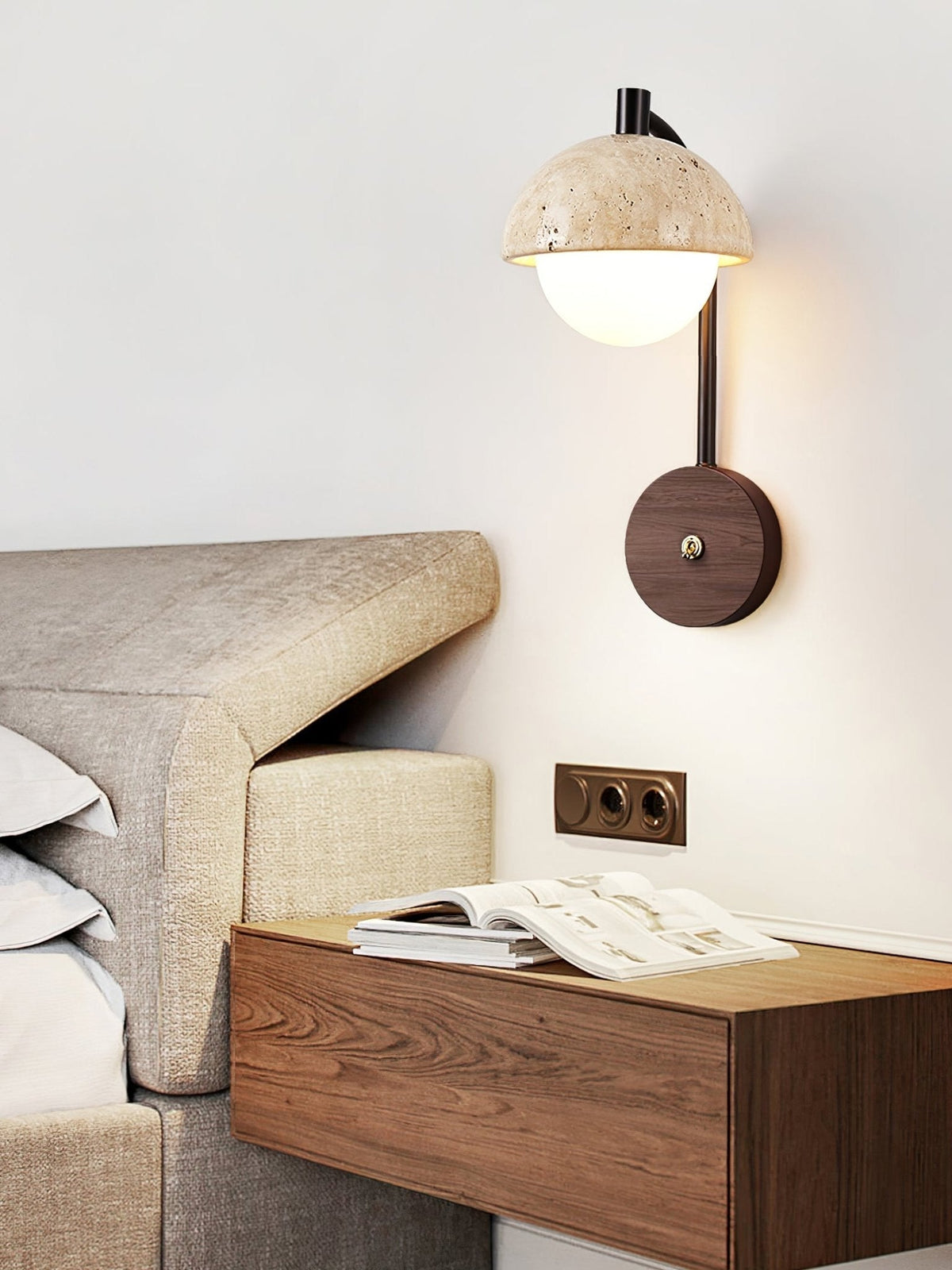 Ormaren Travertine Wandleuchte